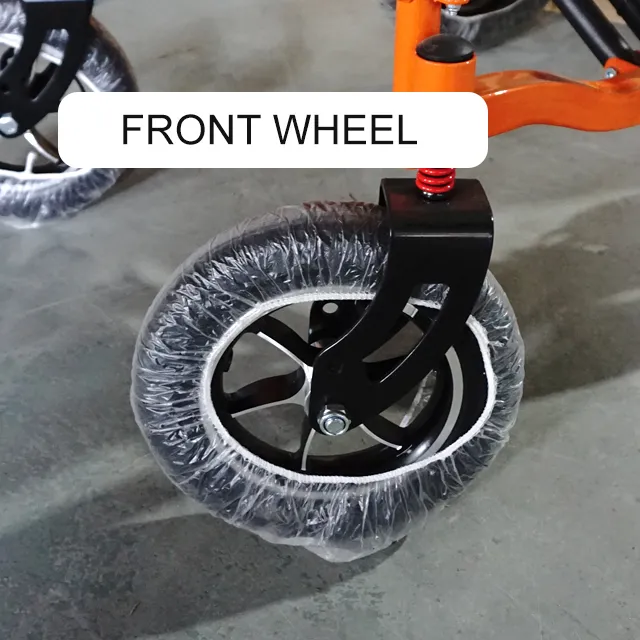 Portable Steel 4-Wheel Travel Smart Controller Adjustable Power Assist Anti-Tip for Home Care Electric Power Motor Wheelchair