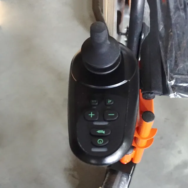 Portable Steel 4-Wheel Travel Smart Controller Adjustable Power Assist Anti-Tip for Home Care Electric Power Motor Wheelchair