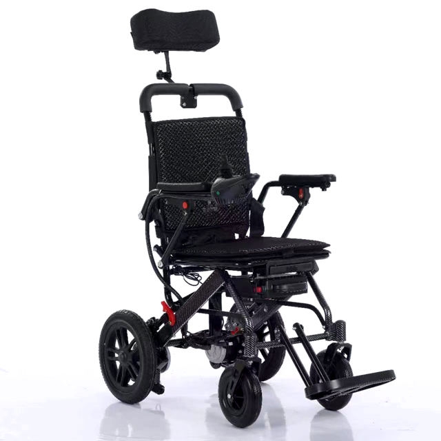 Aluminum Alloy and Carbon Fiber Portable Folding Reclining Airplane Available for Handicapped Use Electric Power Wheelchair