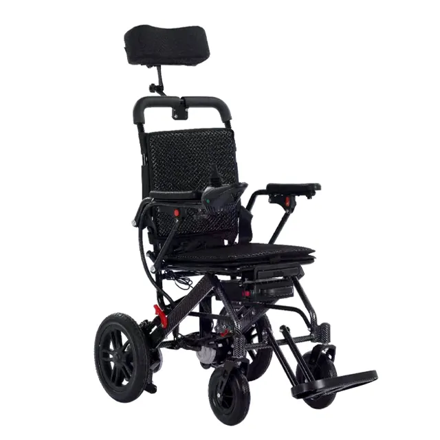 Aluminum Alloy and Carbon Fiber Portable Folding Reclining Airplane Available for Handicapped Use Electric Power Wheelchair