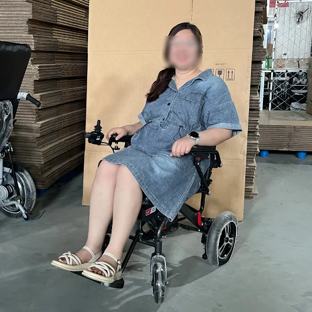 Aluminum Alloy and Carbon Fiber Portable Folding Reclining Airplane Available for Handicapped Use Electric Power Wheelchair
