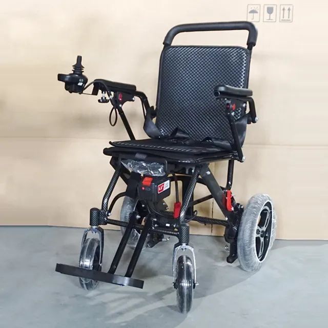 Aluminum Alloy and Carbon Fiber Portable Folding Reclining Airplane Available for Handicapped Use Electric Power Wheelchair