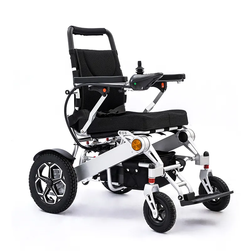 Lightweight foldable aluminum alloy frame electric wheelchair