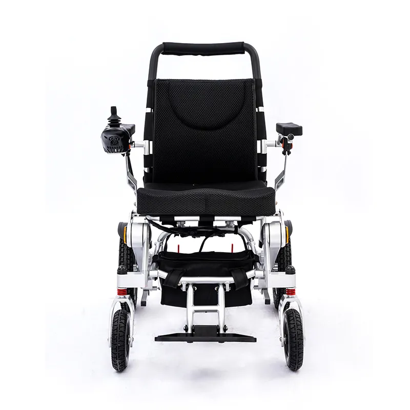 Lightweight foldable aluminum alloy frame electric wheelchair
