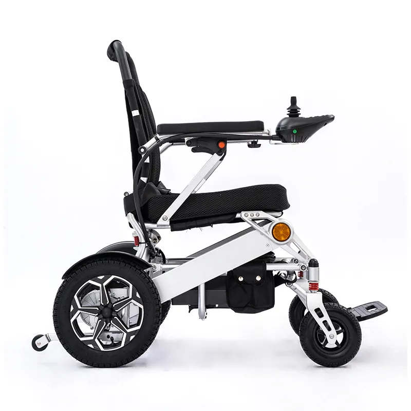 Lightweight foldable aluminum alloy frame electric wheelchair