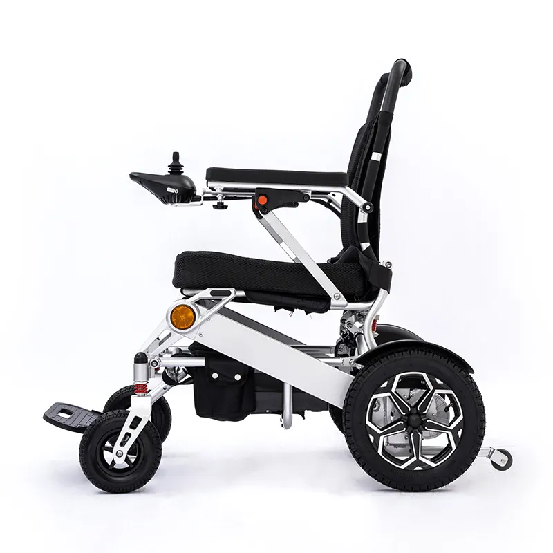 Lightweight foldable aluminum alloy frame electric wheelchair