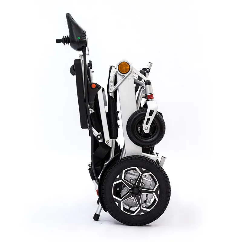 Lightweight foldable aluminum alloy frame electric wheelchair