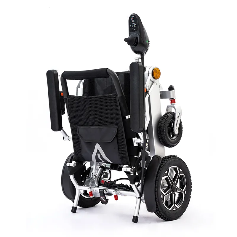Lightweight foldable aluminum alloy frame electric wheelchair