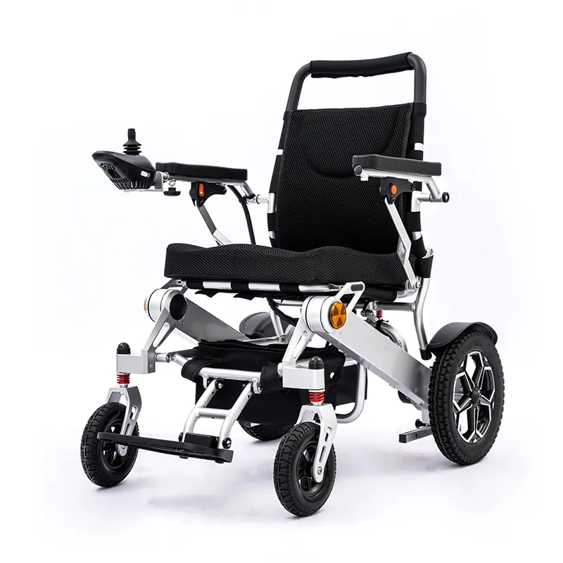 Lightweight foldable aluminum alloy frame electric wheelchair