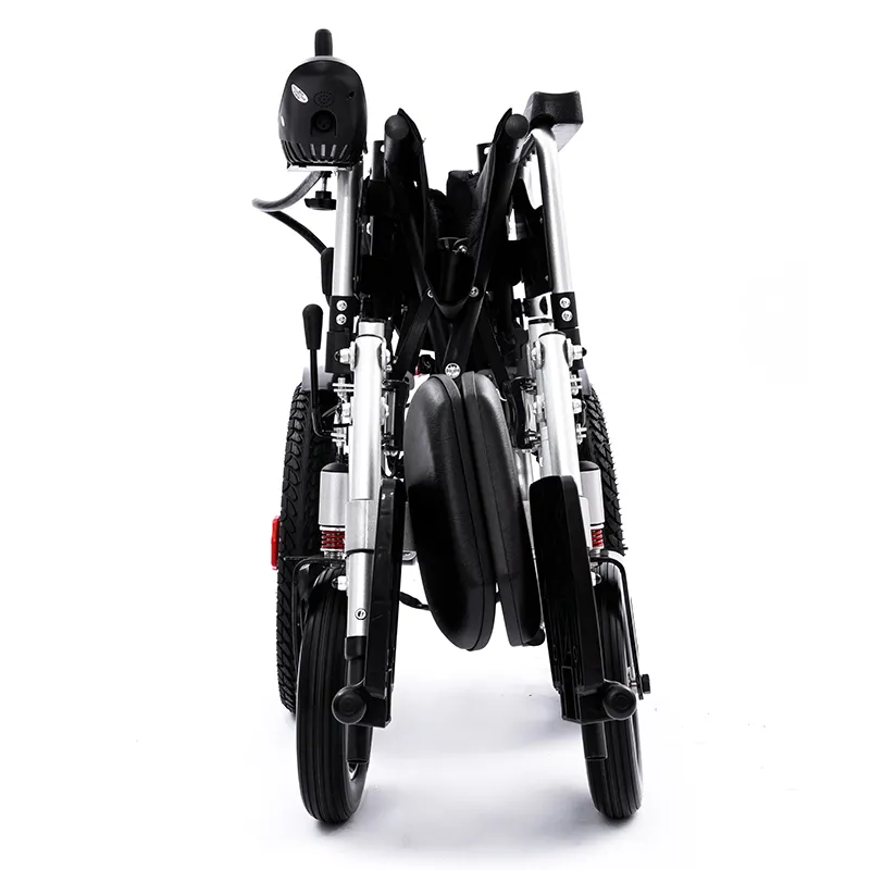 Carbon steel reclining and foldable electric wheelchair