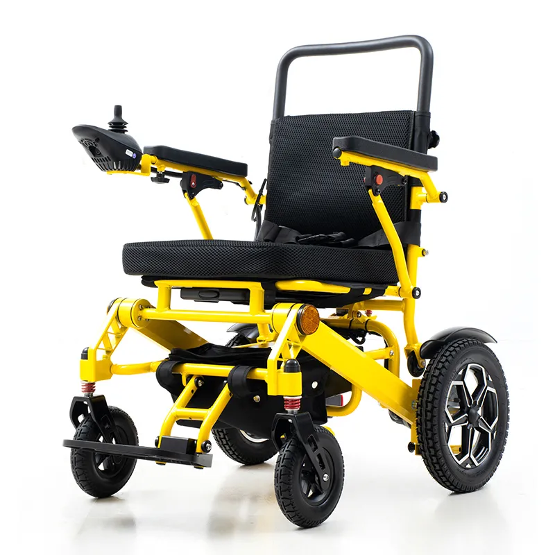 High-strength aluminum alloy foldable electric wheelchair