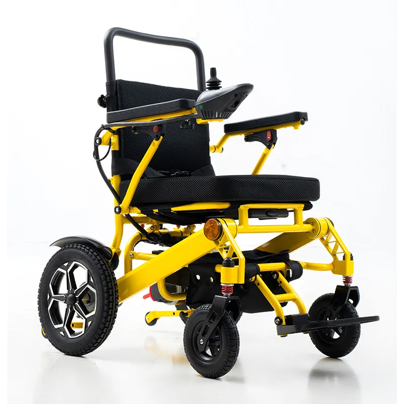 High-strength aluminum alloy foldable electric wheelchair