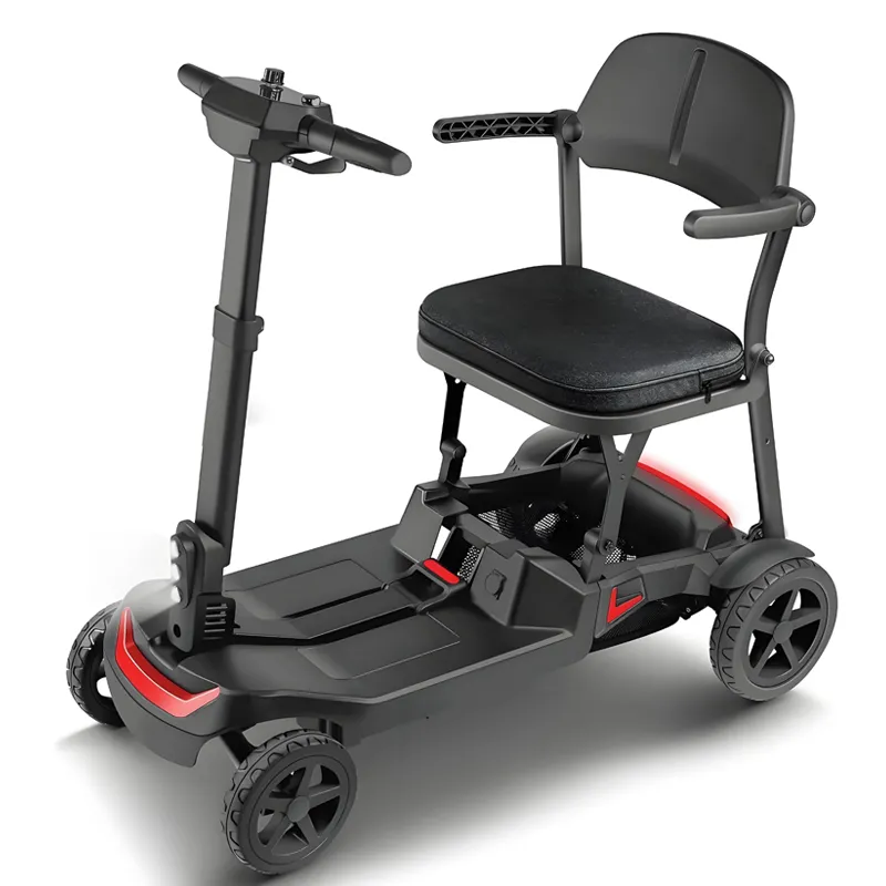 Dual-lithium battery electric four-wheeled scooter