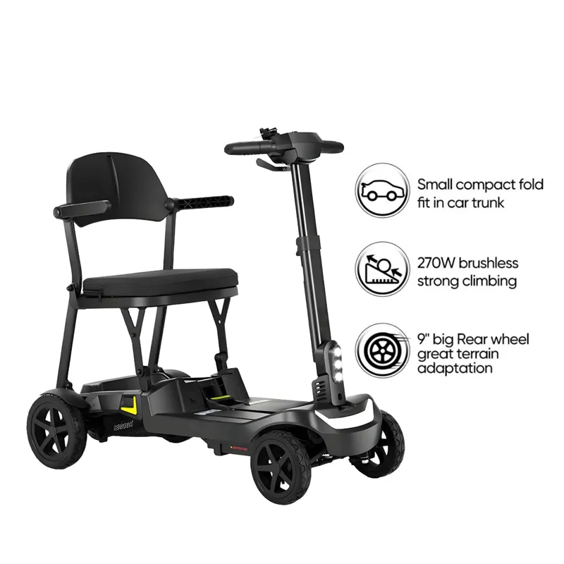 Dual-lithium battery electric four-wheeled scooter