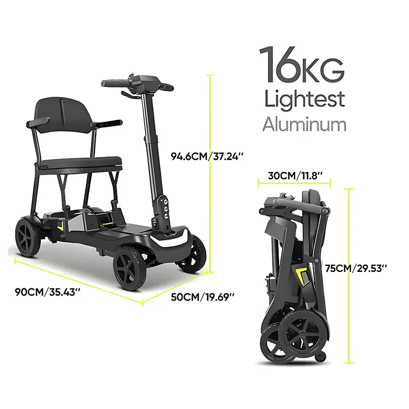 Dual-lithium battery electric four-wheeled scooter