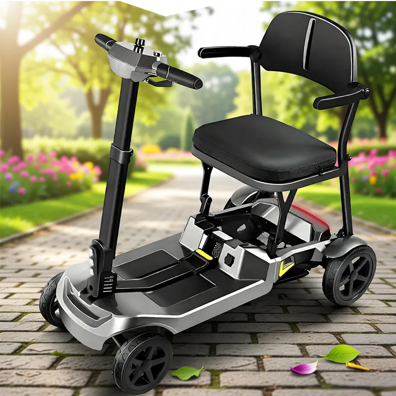 Dual-lithium battery electric four-wheeled scooter