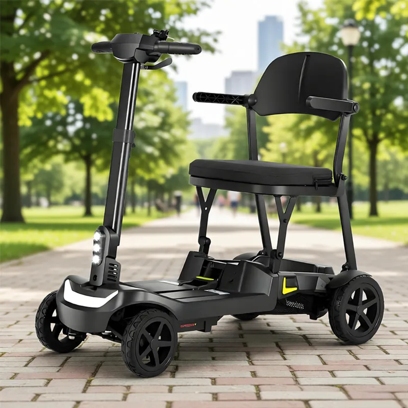 Dual-lithium battery electric four-wheeled scooter