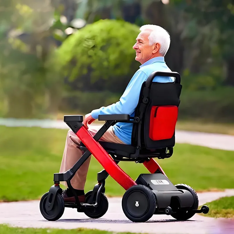 Lightweight folding electric wheelchair