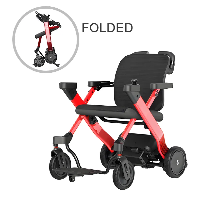 Lightweight folding electric wheelchair