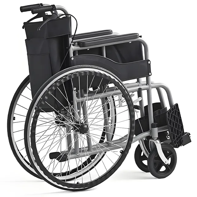 24-Inch Lightweight Portable Folding Wheelchair