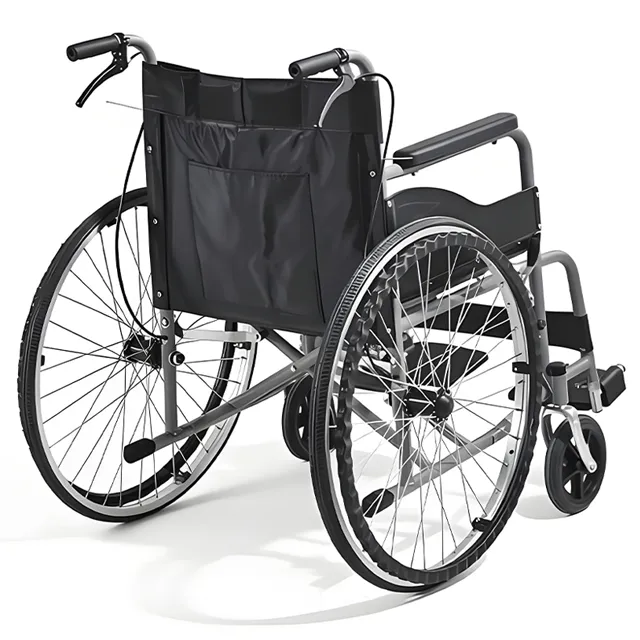24-Inch Lightweight Portable Folding Wheelchair