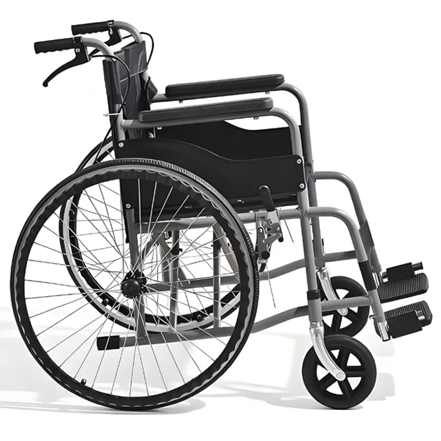 24-Inch Lightweight Portable Folding Wheelchair