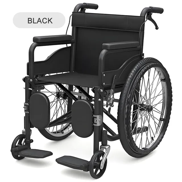 Manual wheelchair with elevating leg rests