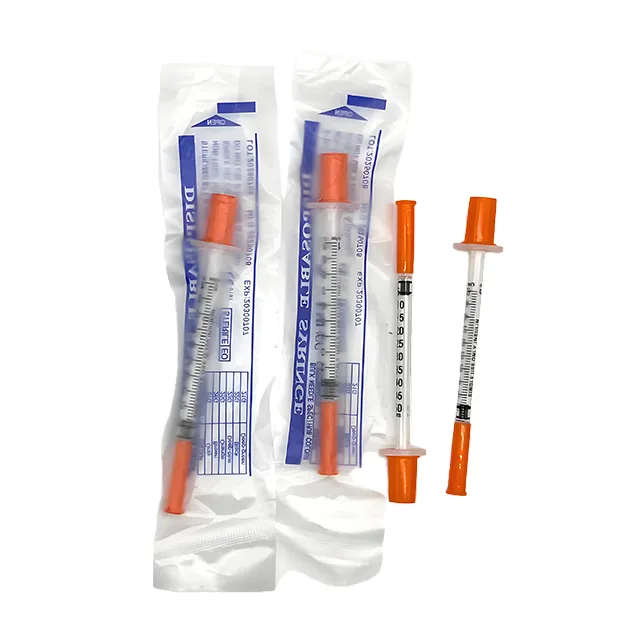 Orange Insulin Syringe 1cc 31G 8mm