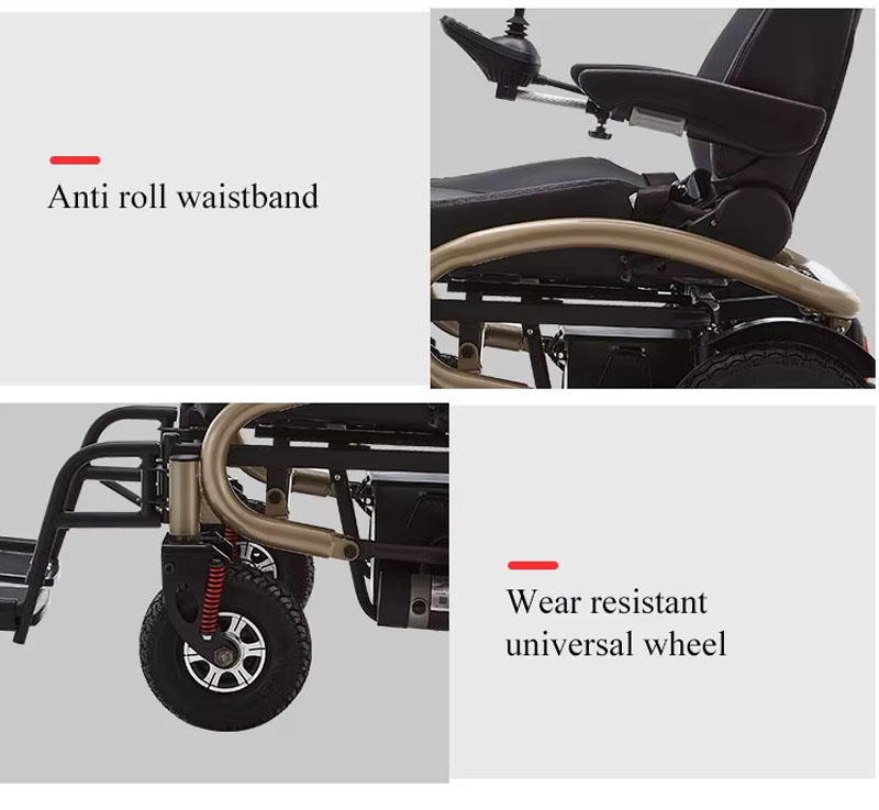 Comfortable leather electric wheelchair walker