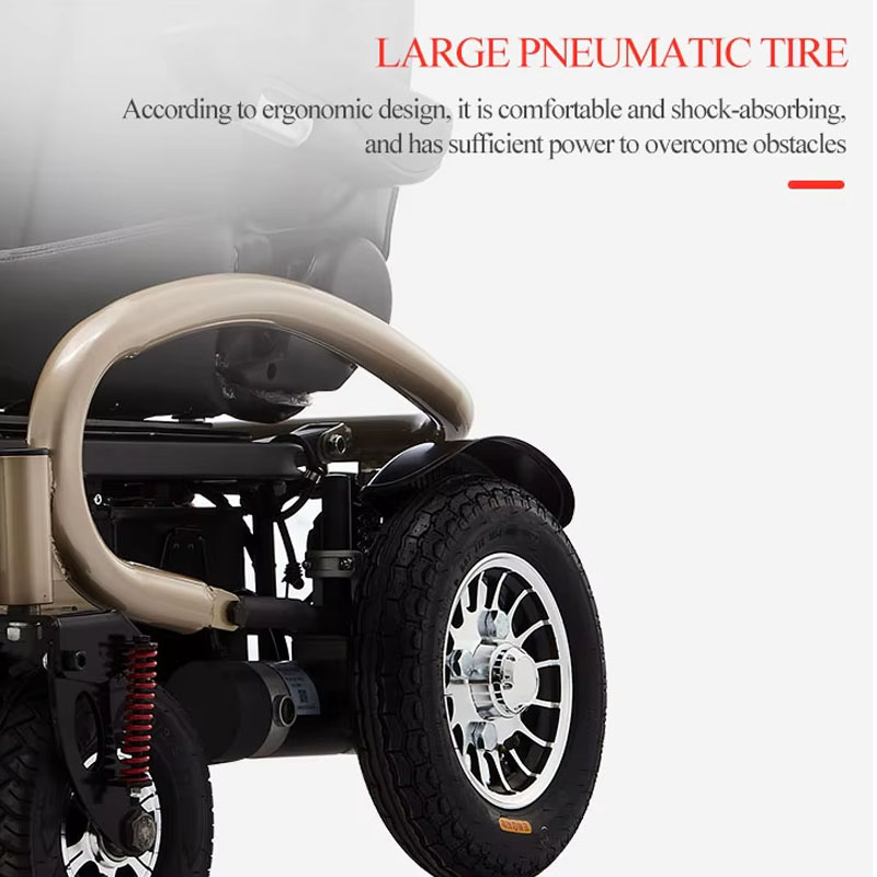 Comfortable leather electric wheelchair walker